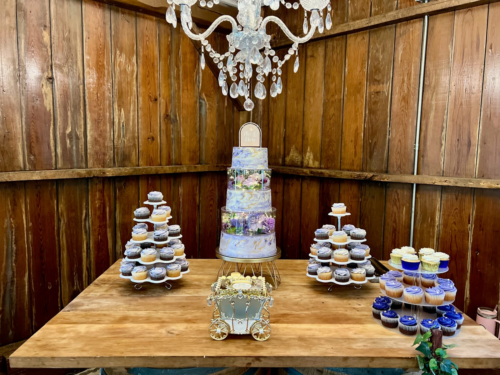 Wedding Cake and Cupcakes